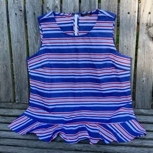 Sleeveless top perfect for July 4th!
